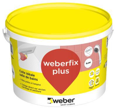 Colle à carrelage weberfix plus pour mur intérieur - seau de 2 kg