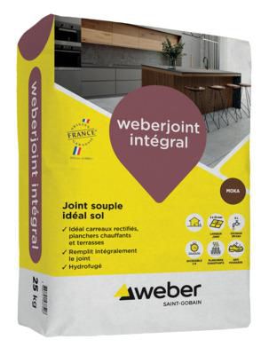 Mortier weberjoint integral pour sol et carreaux rectifiés - ton moka T02 - sac de 25 kg