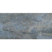 Carrelage sol extérieur grès cérame émaillé antidérapant Splash Slate - bleu - 30x60 cm