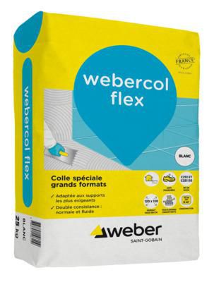 Mortier colle pour carrelage grand format webercol flex blanc sac de 25 kg