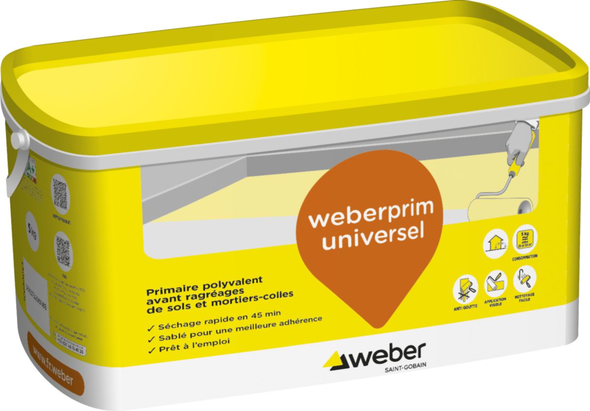 Primaire polyvalent weberprim universel - bidon de 5 kg