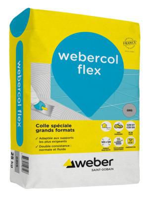 Mortier-colle pour carrelage grand format webercol flex - gris - sac de 25 kg