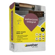 Mortier weberjoint integral pour sol et carreaux rectifiés - gris granit E10 - sac de 25 kg