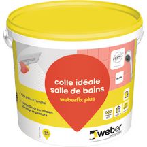 Colle à carrelage weberfix plus pour mur intérieur - seau de 8 kg