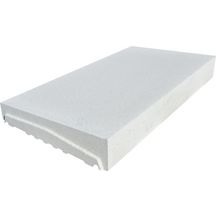 Chaperon de mur Optipose 1 pente - blanc cassé - 49x28x4/6,4 cm