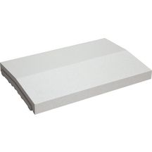 Chaperon de mur Optipose 2 pentes - blanc cassé - 49x33x4/5,4 cm