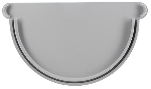 Fond symétrique de naissance pour gouttière de demi-ronde de 33 PVC Gris FCN33