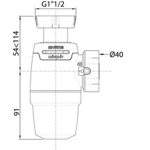 Siphon évier Neo Air System - sans prise machine à laver - Ø 40 mm