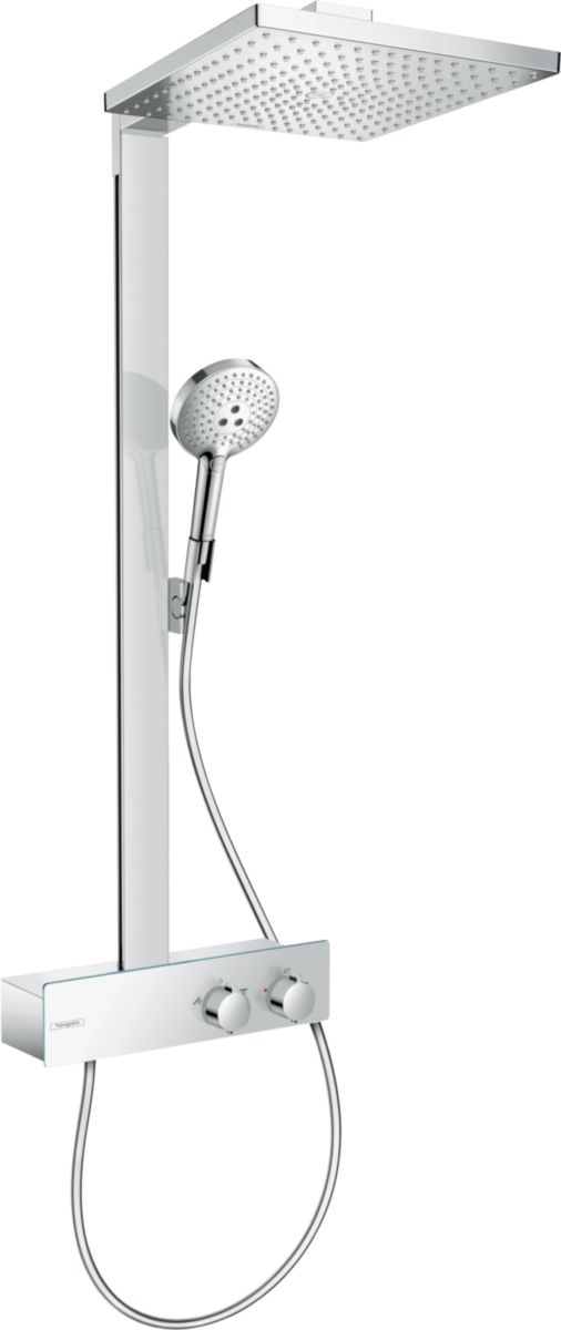 Colonne de douche Raindance E 300 1jet EcoSmart 9 l/min avec mitigeur thermostatique ShowerTablet 350 Chromé réf. 27362000