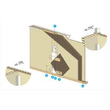 Cloison alvéolaire hydrofuge de distribution Polycloison KH 50 2,6x1,2 m ép. 50 mm