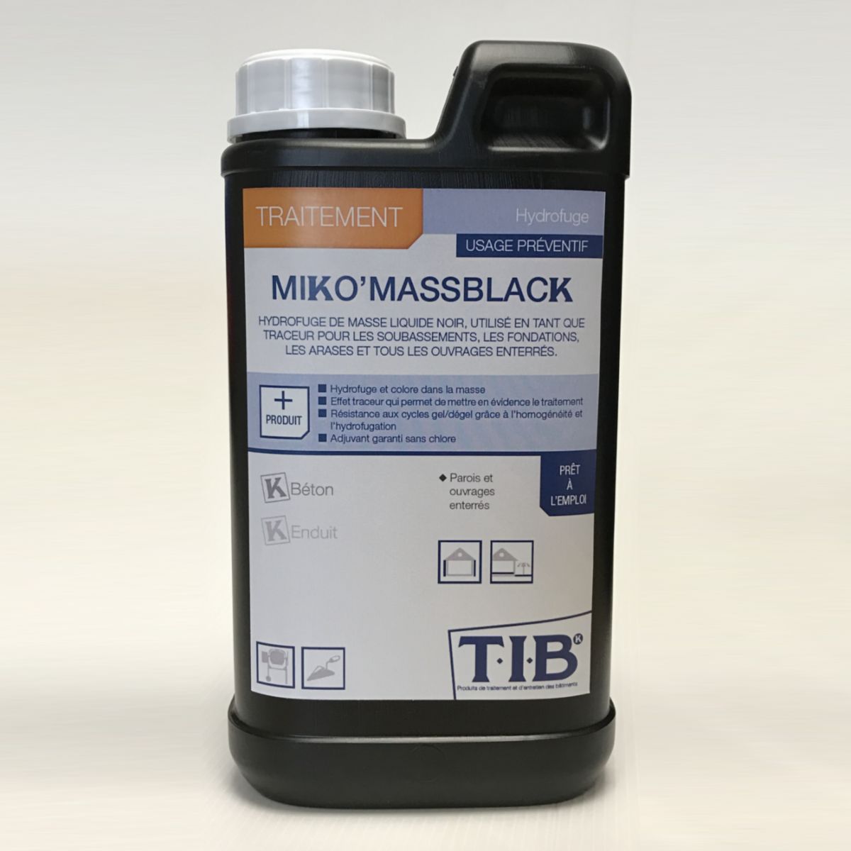 Hydrofuge Miko'Massblack bidon de 1 l