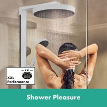 Colonne de douche 360  Rainfinity 1jet avec mitigeur thermostatique ShowerTablet 350 Blanc mat Réf. 26853700