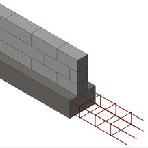 Longrine fondation 20 x 40 4T12+2T10 E25 Zone 4