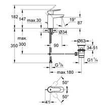 Mitigeur lavabo Taille S BauEdge Chromé 23559000