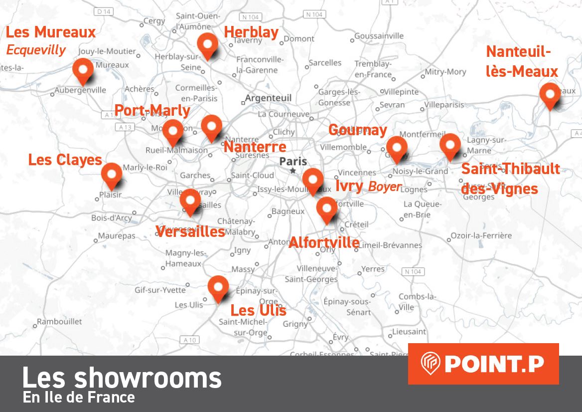 Retrouvez tous nos showrooms en Ile de France