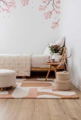 Chambre fille blanche et rose