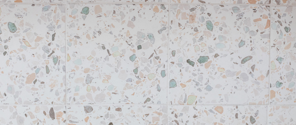 carrelage effet terrazzo beige