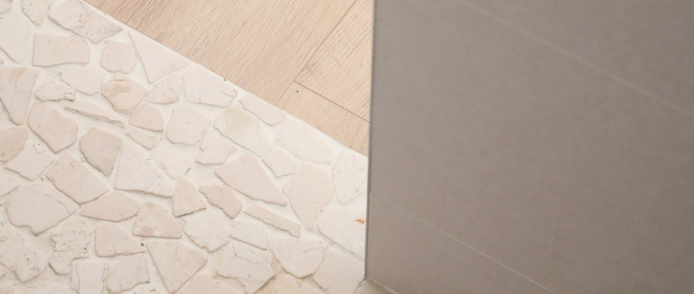 Mix parquet mosaique marbre blanc