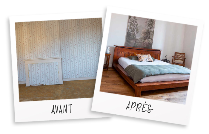 Avant/Après : une chambre à l'ambiance tropicale