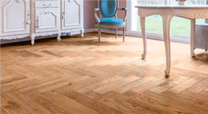 Parquet massif finition brossée et huilée