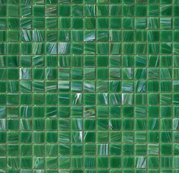 Mosaïque verte pour salle de bain