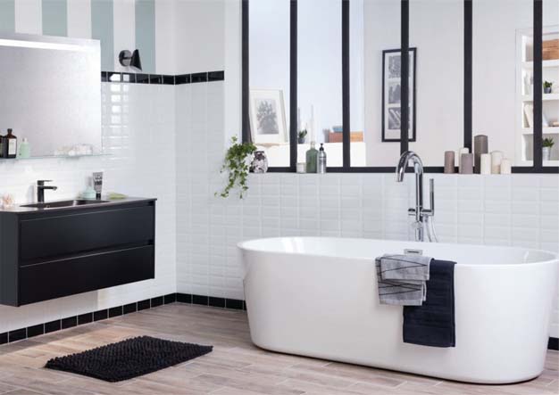 rénovation avec baignoire ilot