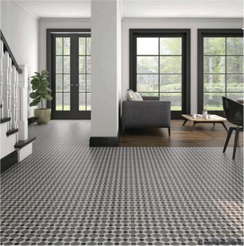 carrelage imitation carreaux de ciment gris