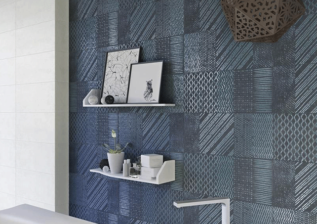 mosaïque bleue