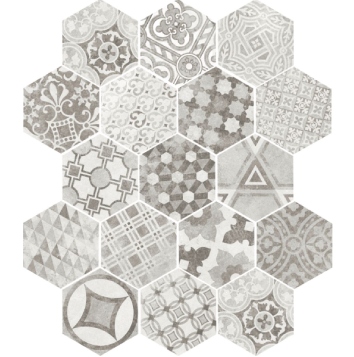 Carrelage hexagonal à motif