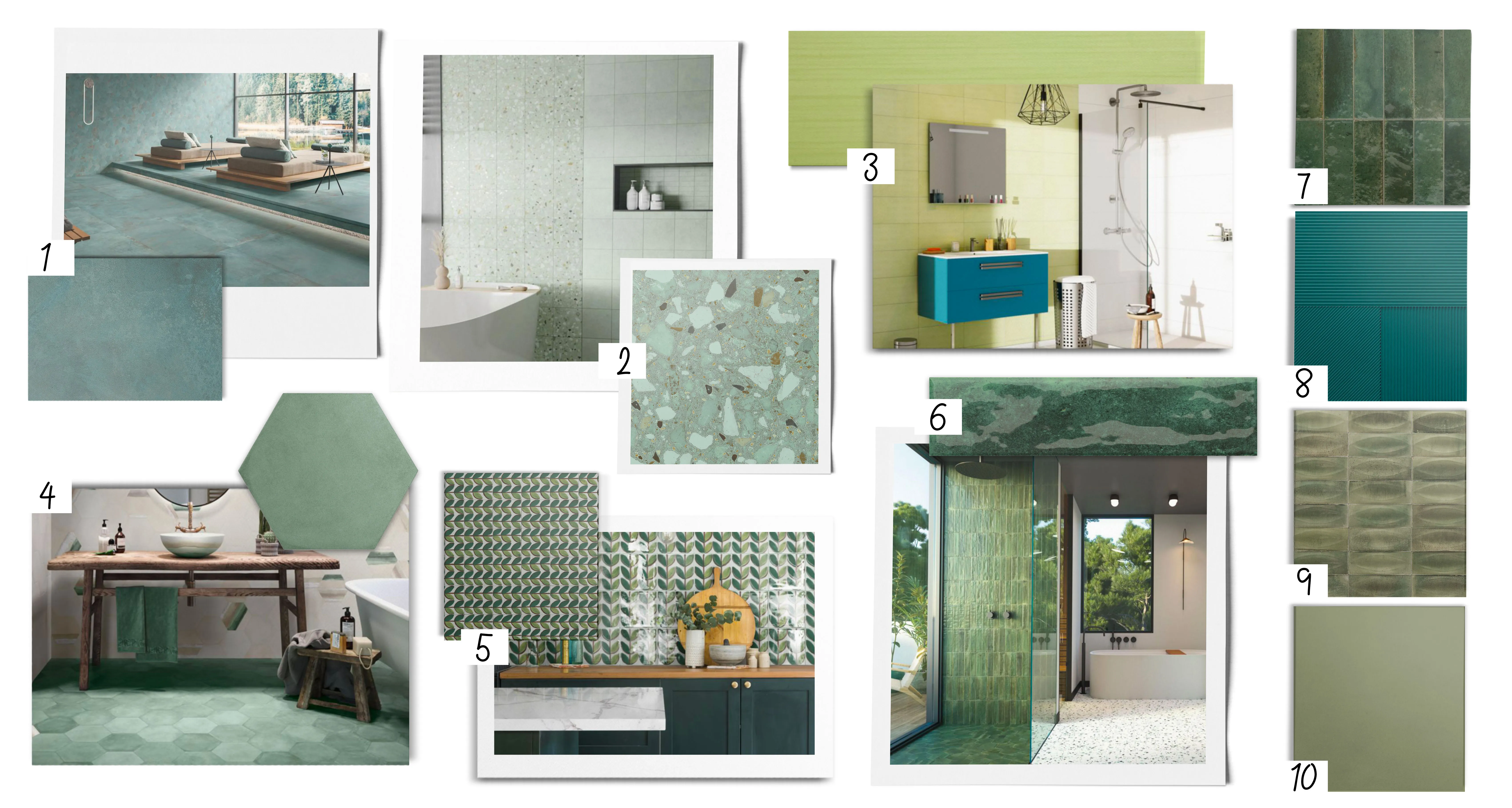 Moodboard-carrelage-vert