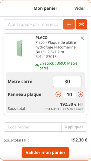 Appli pour achat de matériaux de construction